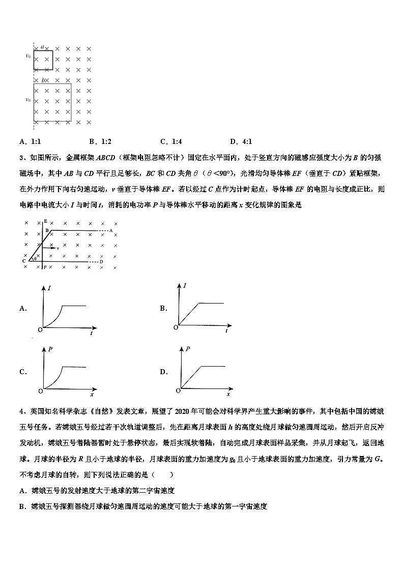 2026届江苏省镇江一中等中学高考物理一模试卷含解析第2页