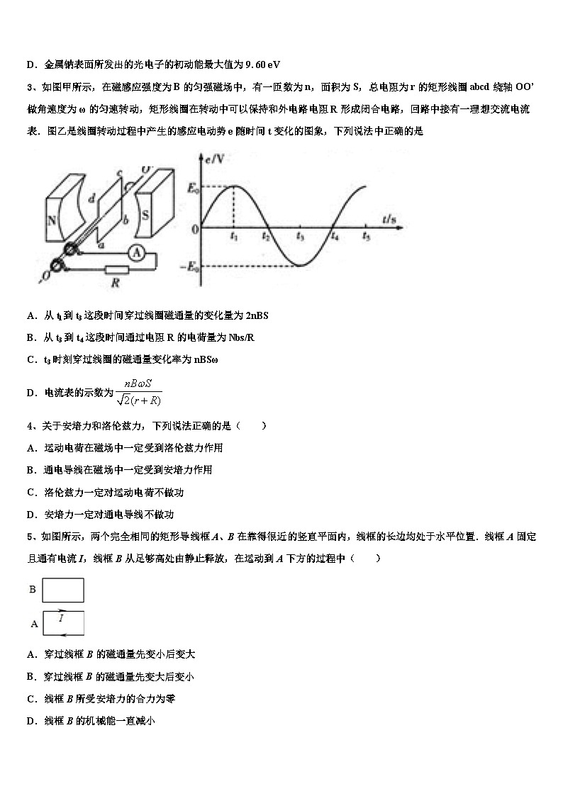 2026届江西省赣县第三中学高考物理必刷试卷含解析第2页