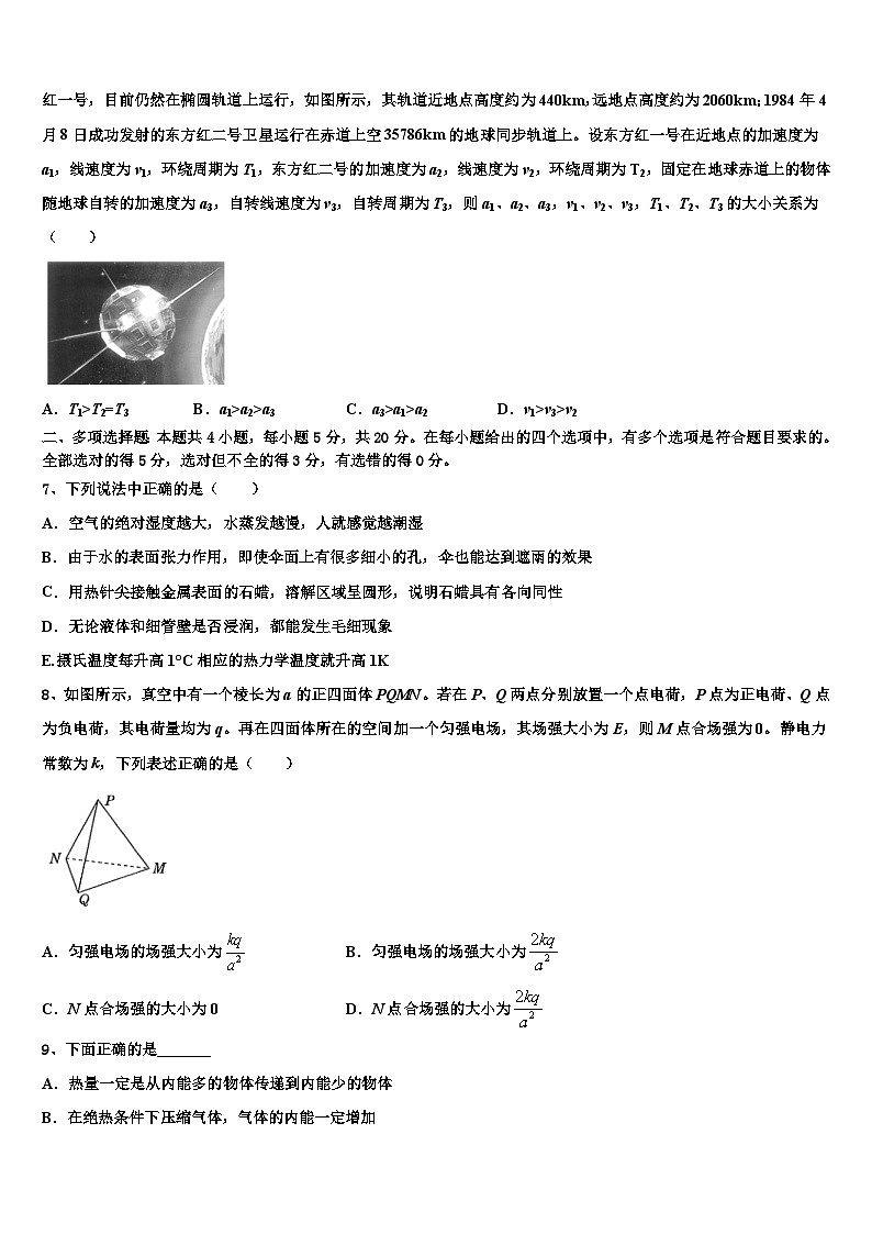 2026届江西省抚州市临川实验学校高三下学期联合考试物理试题含解析第3页