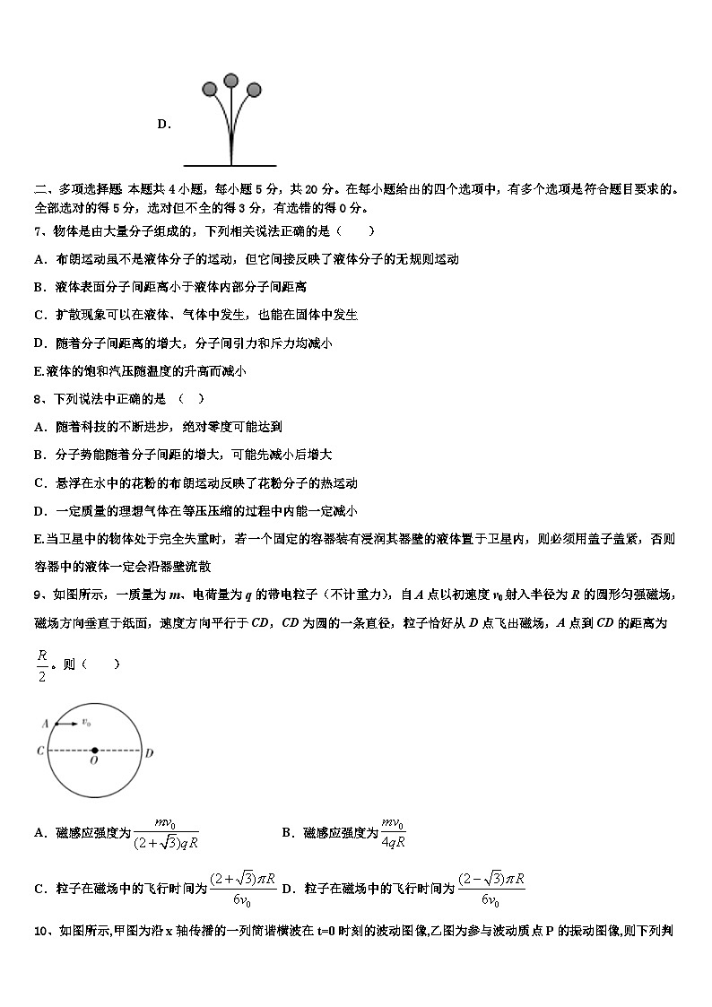 2026届江西省分宜中学高三考前热身物理试卷含解析第3页