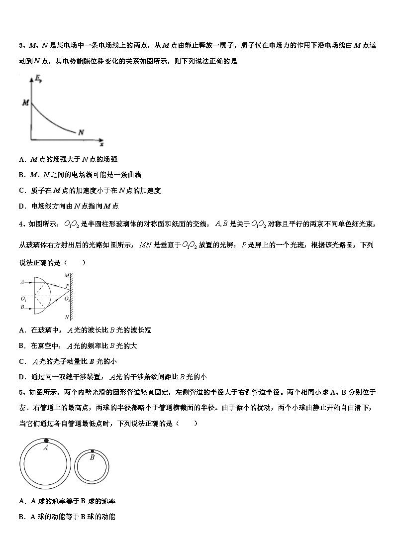 2026届江苏睢宁市高三3月份第一次模拟考试物理试卷含解析第2页