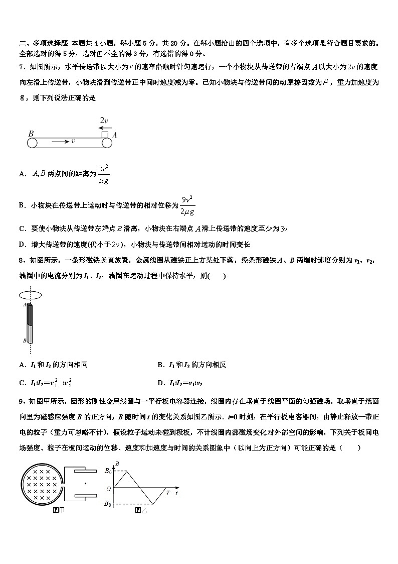 2026届江西省吉安市新干中学高考物理全真模拟密押卷含解析第3页