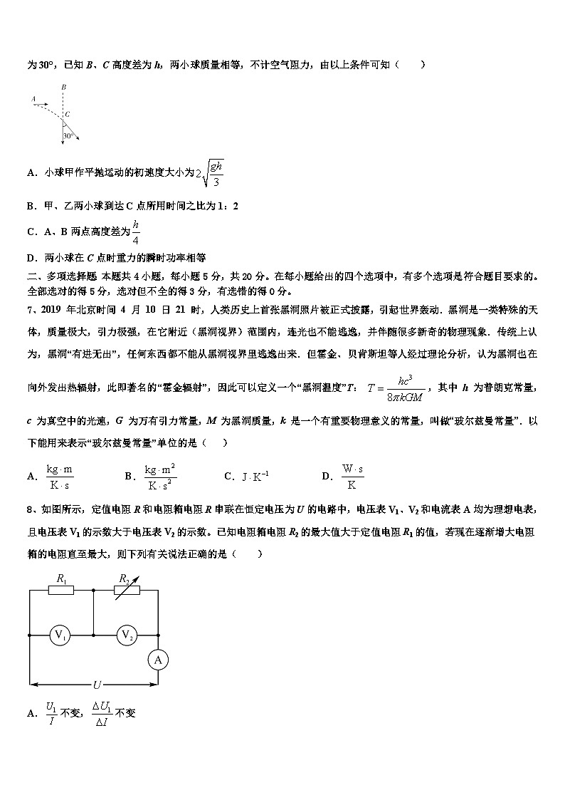 2026届江西省赣州市南康三中、兴国一中高三下学期第六次检测物理试卷含解析第3页