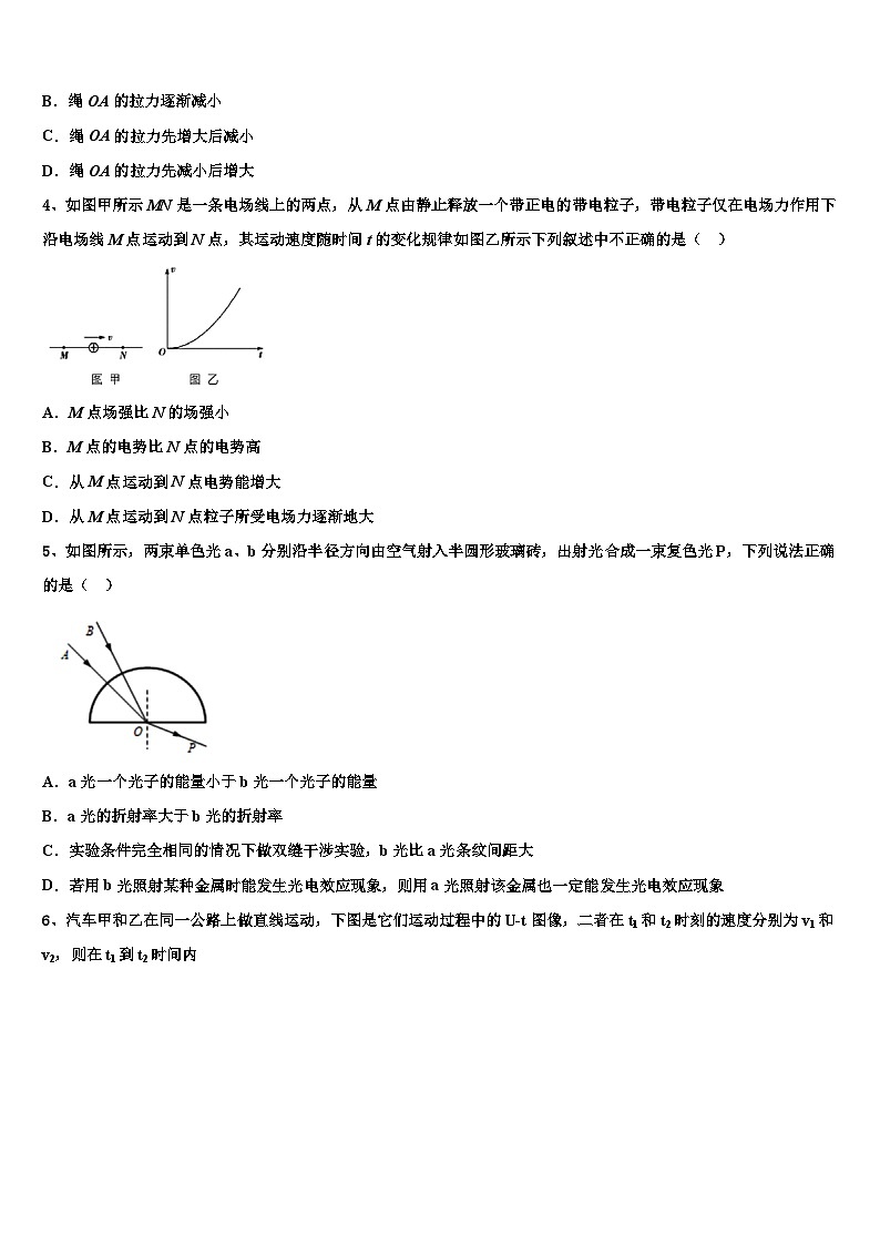 2026届江西省吉安市四校高三最后一卷物理试卷含解析第2页