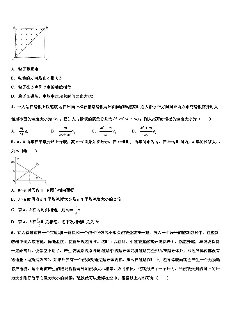 2026届江西省九校重点中学高三下学期一模考试物理试题含解析第2页