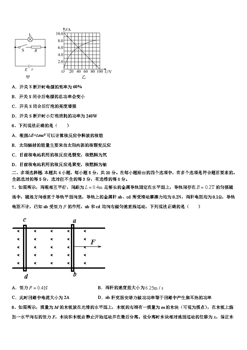 2026届江西省九所重点中学高三冲刺模拟物理试卷含解析第2页