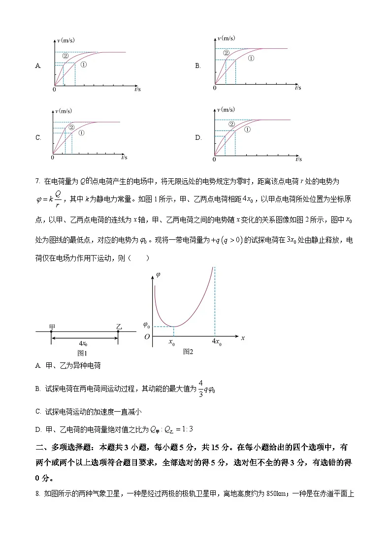 重庆市西南大学附属中学2026届高三下学期3月定时检测物理试题　（原卷版）第3页