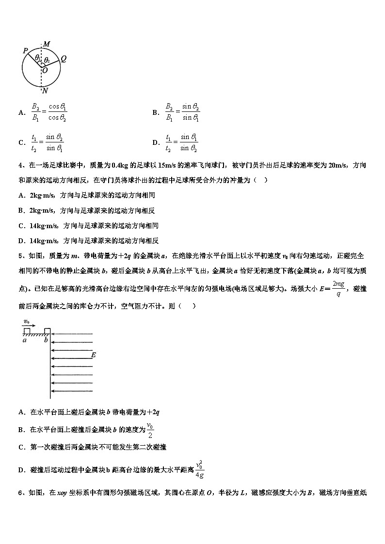 2026届江西省南昌市安义中学高考临考冲刺物理试卷含解析第2页