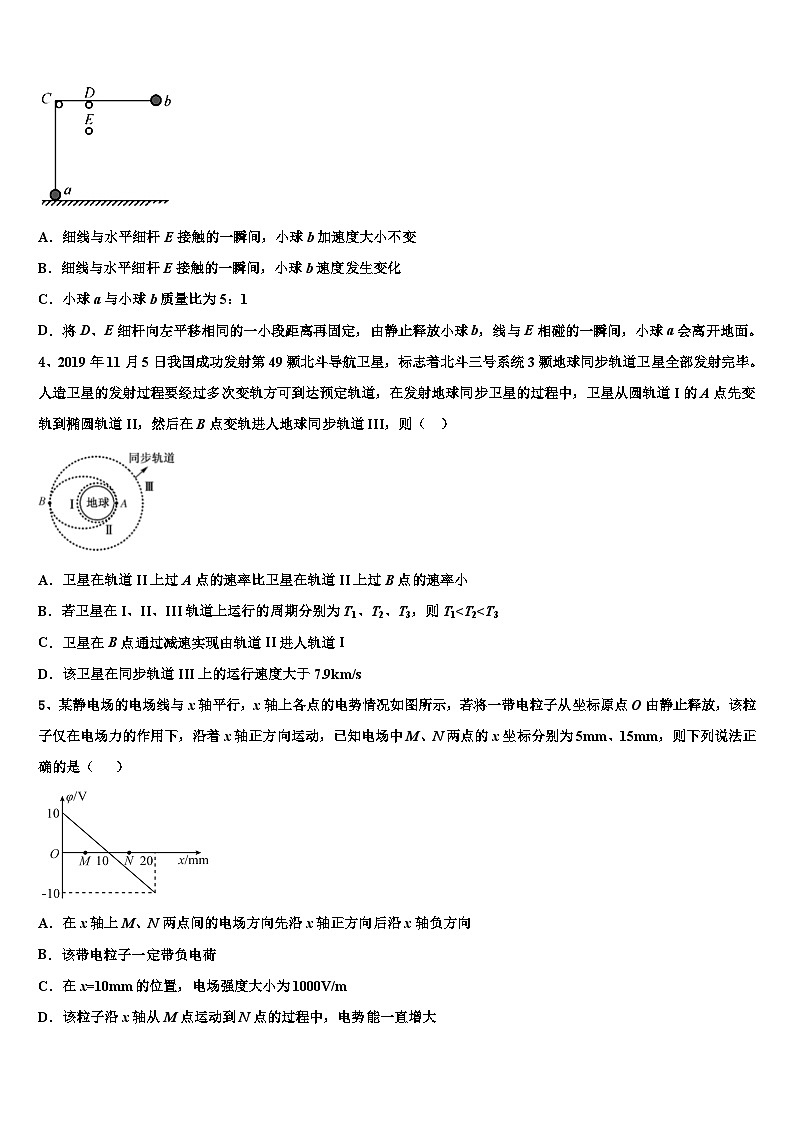 2026届江西省南昌市安义中学高考物理一模试卷含解析第2页