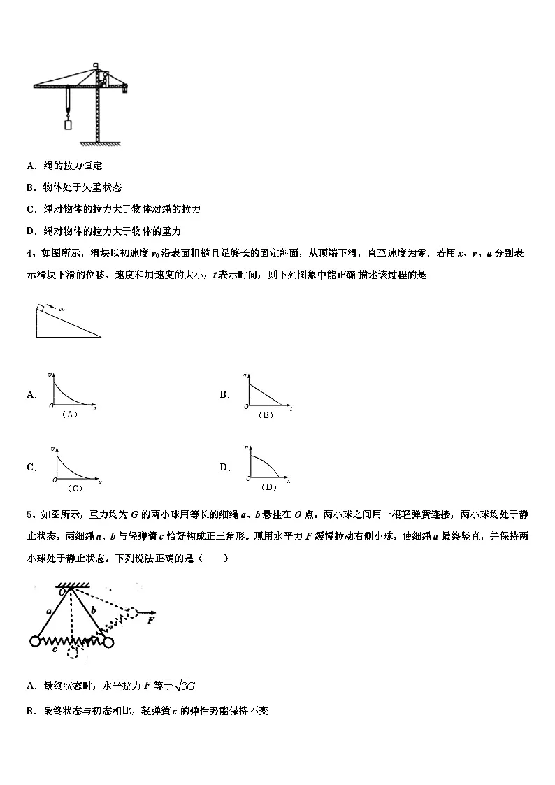 2026届江西省南昌市第三中学高考物理三模试卷含解析第2页