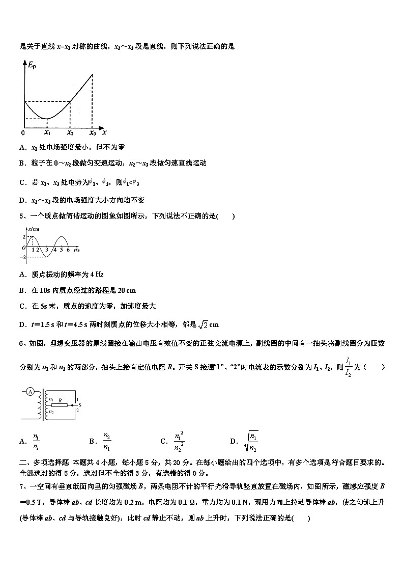 2026届江西省南昌市东湖区第二中学高考仿真卷物理试题含解析第2页