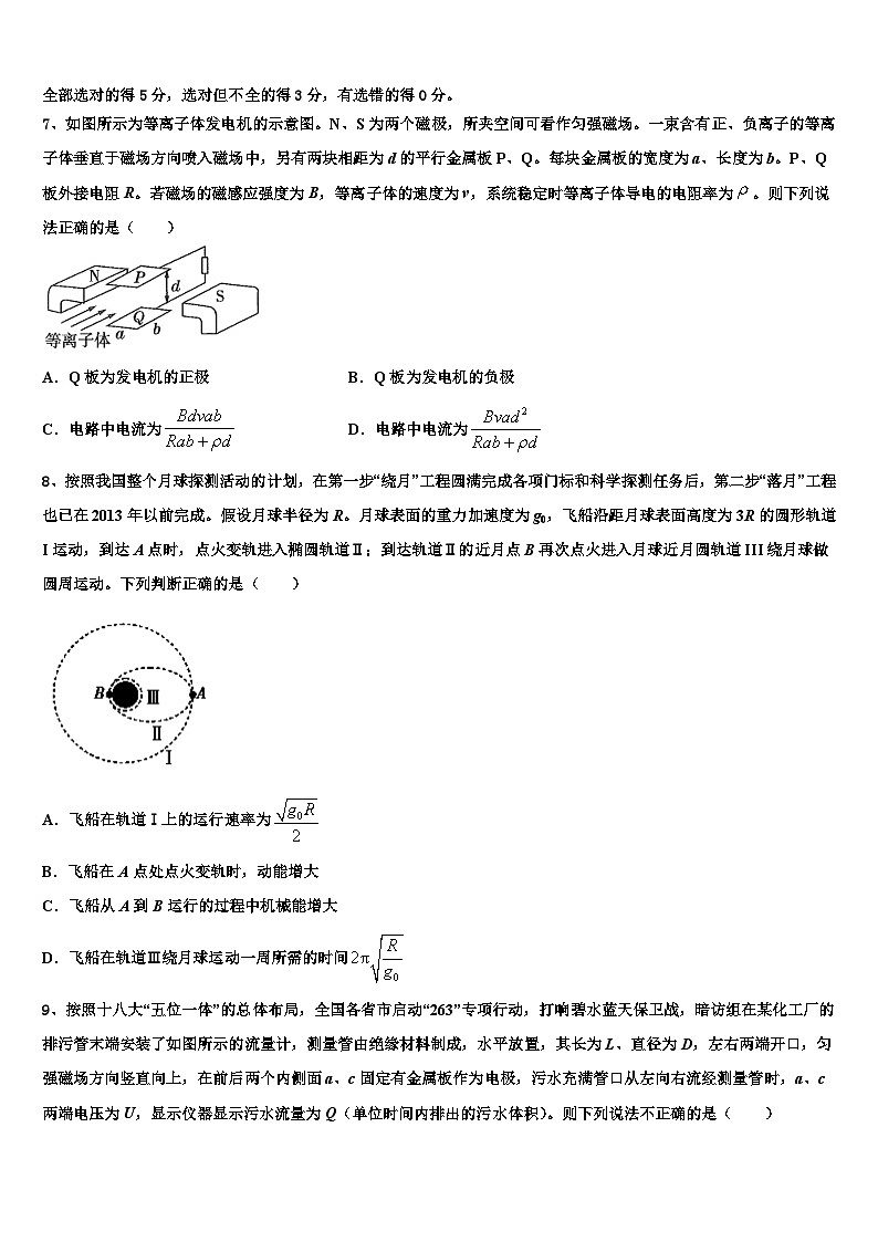 2026届江西省南昌市高考物理全真模拟密押卷含解析第3页