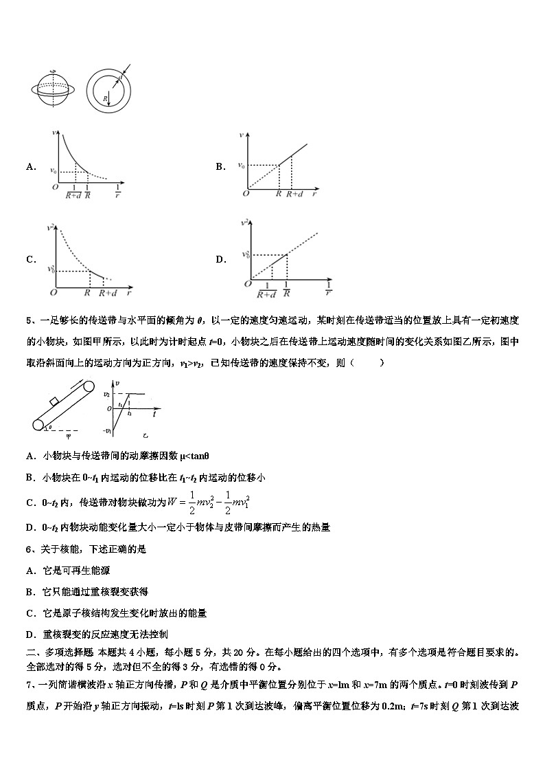 2026届江西省上高考适应性考试物理试卷含解析第2页