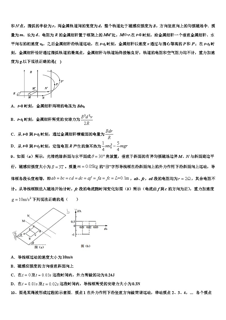 2026届江西省龙南中学高三下第一次测试物理试题含解析第3页