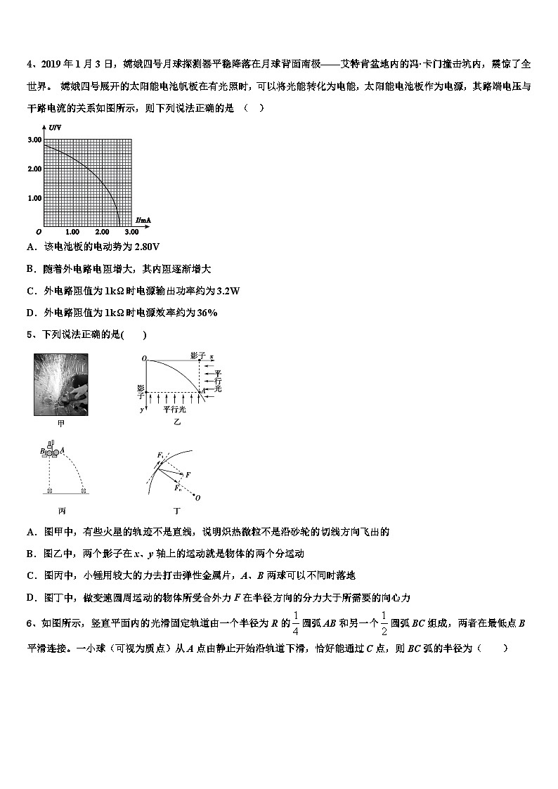 2026届江西省宜春第九中学高考仿真卷物理试题含解析第2页