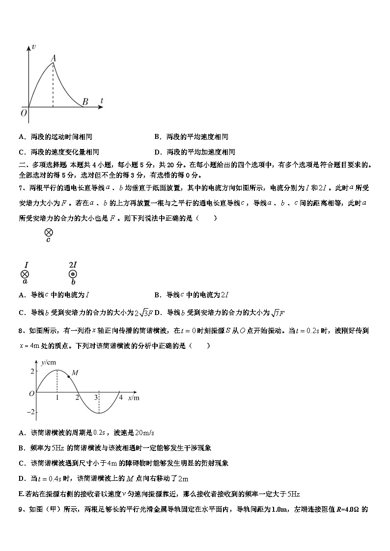 2026届江西师大附属中学高考物理三模试卷含解析第3页