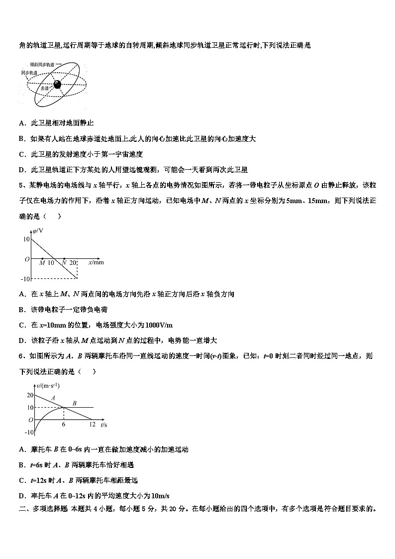 2026届江西师范大学附属中学高考物理五模试卷含解析第2页