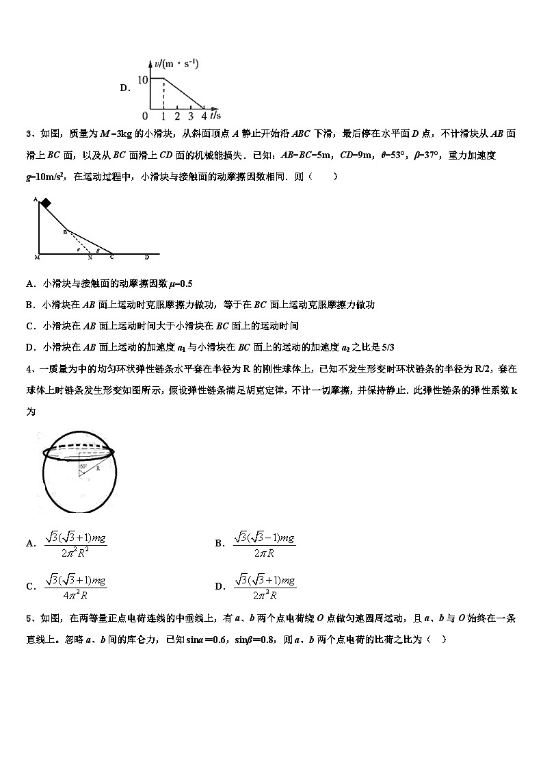 2026届江西鹰潭市第一中学高考适应性考试物理试卷含解析第2页