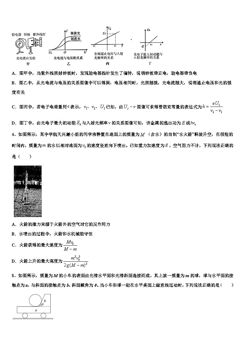 2026届江西新余一中宜春中学高考物理押题试卷含解析第2页