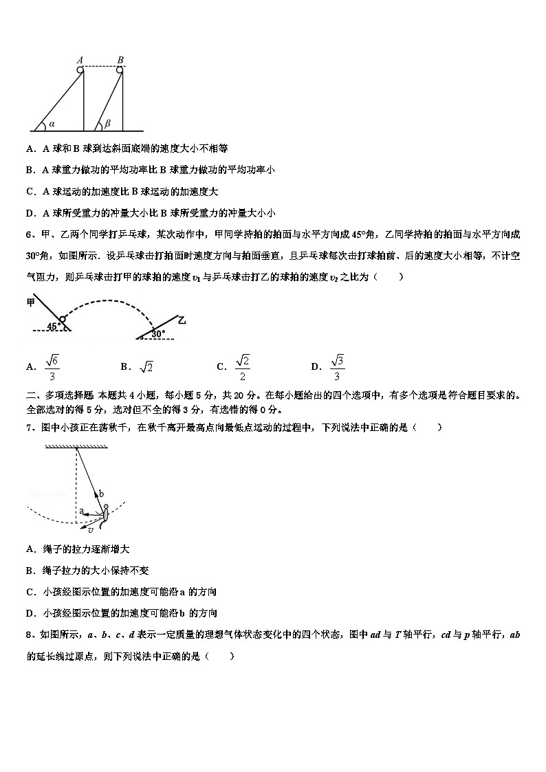 2026届九师联盟高三第一次模拟考试物理试卷含解析第2页