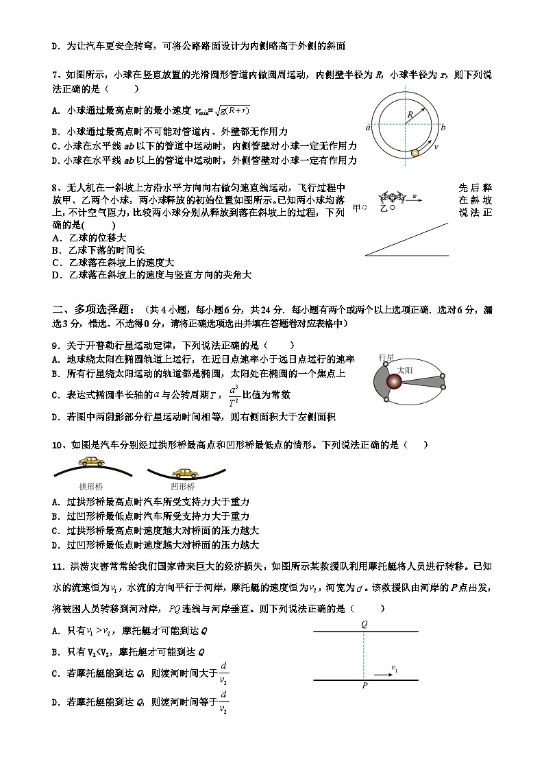 广东省潮州市松昌中学高一下学期期中考试物理试题-A4第2页