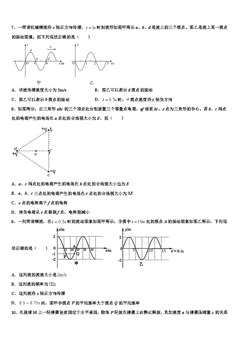 2026届辽宁省大连市103中学高考物理五模试卷含解析第3页
