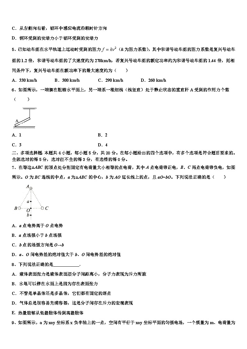 2026届丽江市重点中学高考仿真模拟物理试卷含解析第2页