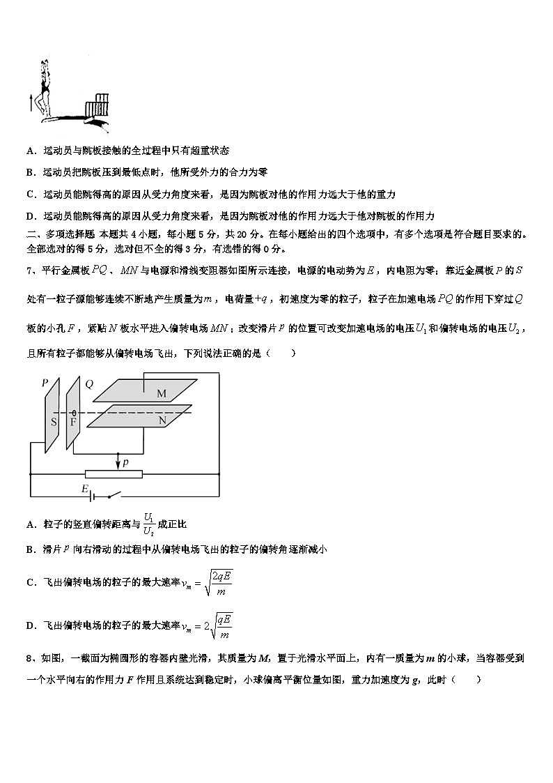 2026届辽宁省阜新市第二高级中学高考临考冲刺物理试卷含解析第3页