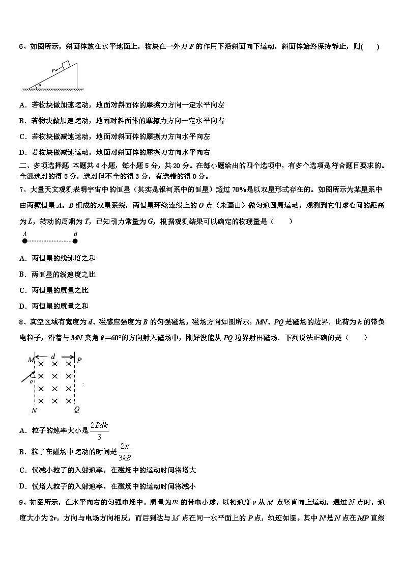2026届辽宁省大连市旅顺口区第三高级中学高考考前提分物理仿真卷含解析第3页
