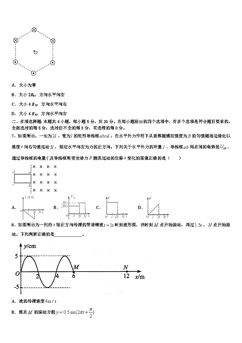 2026届辽宁省抚顺市“抚顺六校协作体”高考物理考前最后一卷预测卷含解析第3页