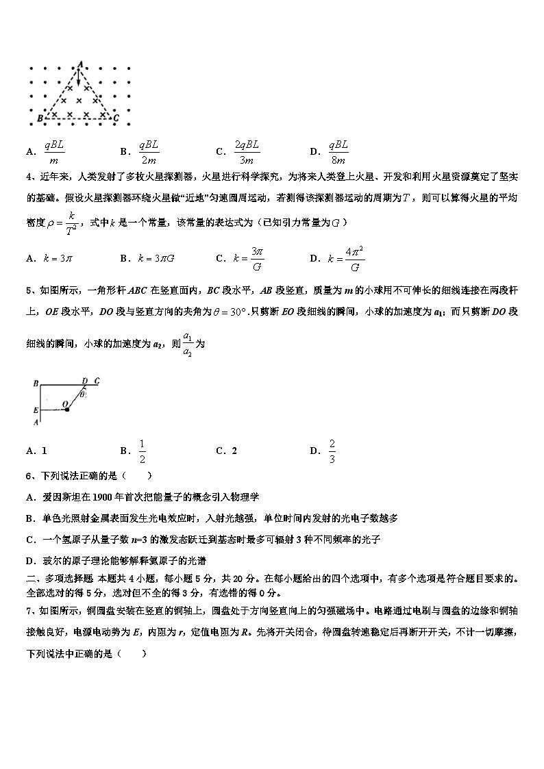 2026届辽宁省阜新市蒙古族自治县第二高级中学高考适应性考试物理试卷含解析第2页