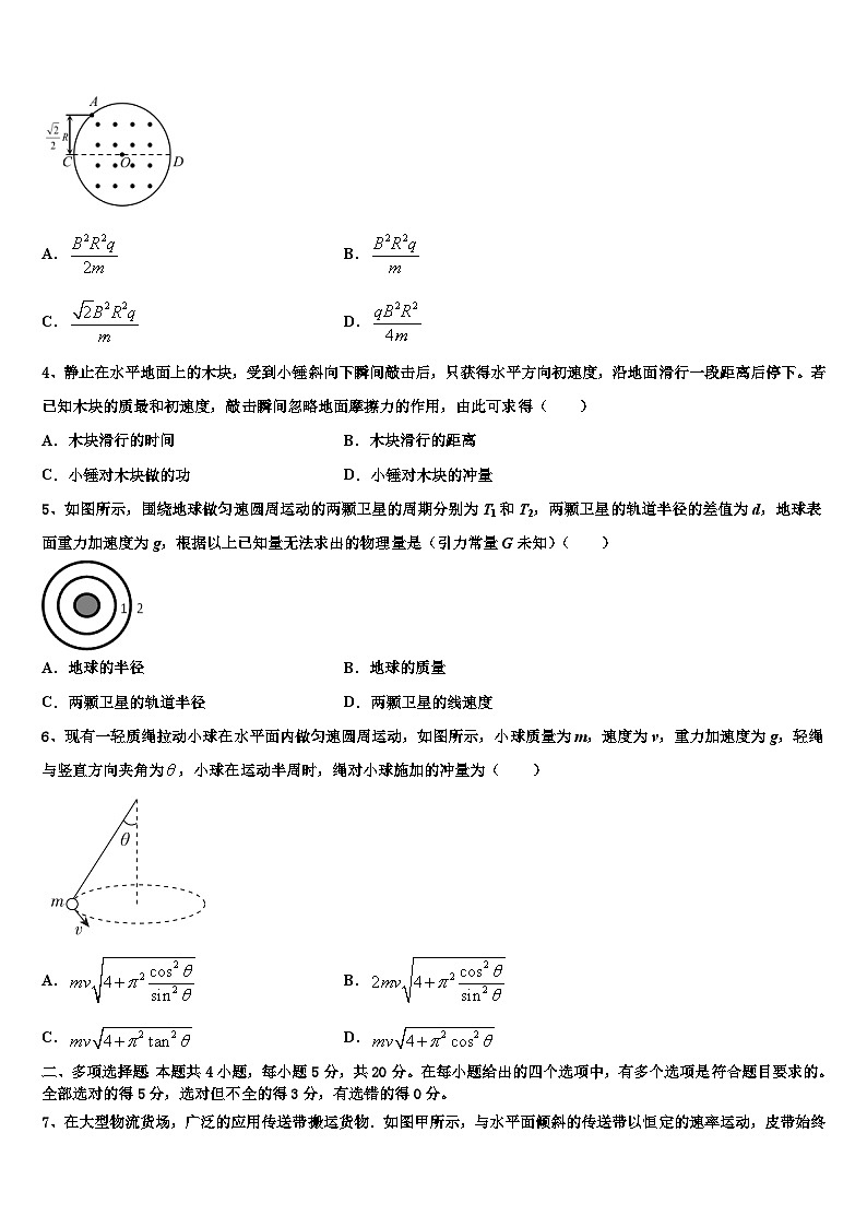 2026届辽宁省阜新市重点中学高考物理五模试卷含解析第2页