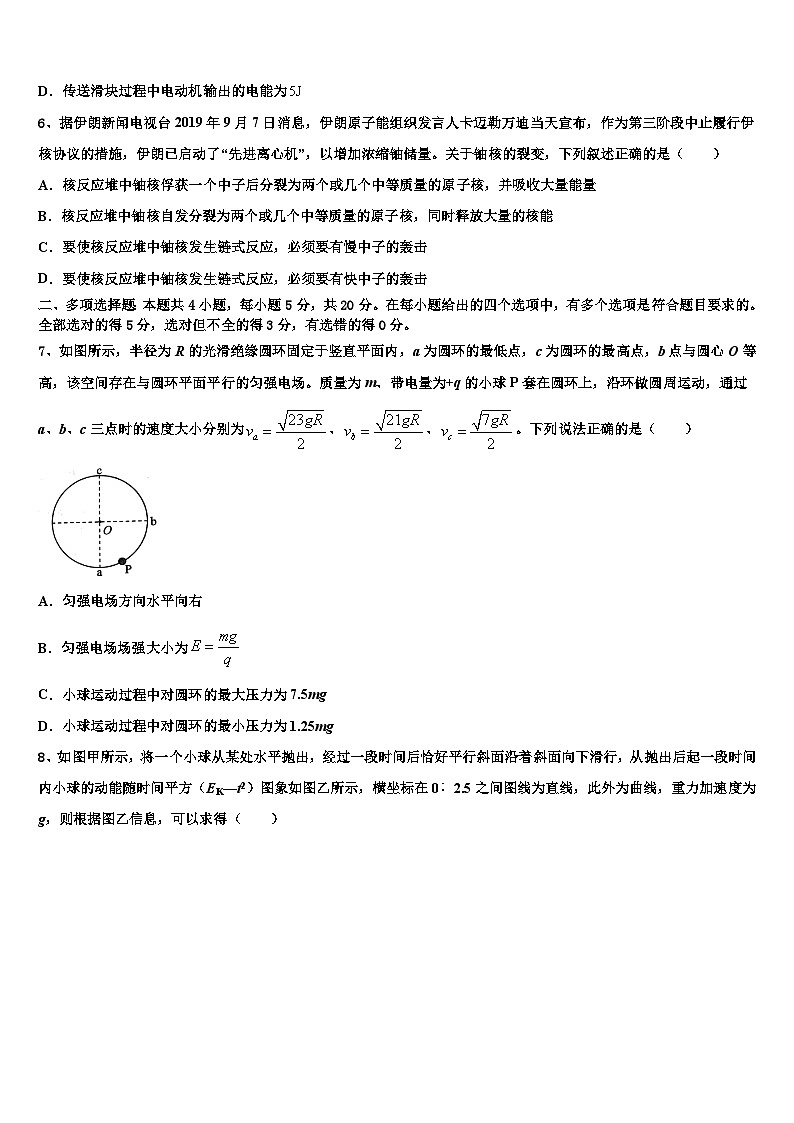 2026届辽宁省沈阳市第一七零中学高考全国统考预测密卷物理试卷含解析第3页