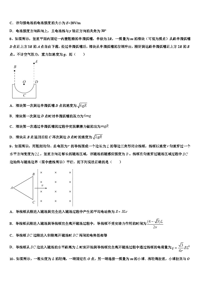 2026届辽宁省沈阳市重点高中协作校高考考前提分物理仿真卷含解析第3页
