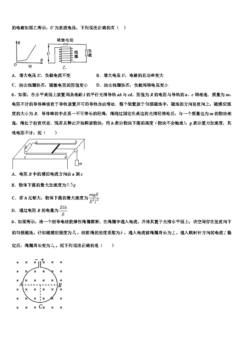 2026届辽宁师大学附中高考物理押题试卷含解析第3页