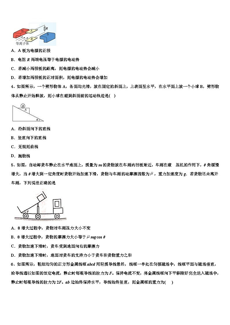 2026届辽宁师大附中高三最后一卷物理试卷含解析第2页