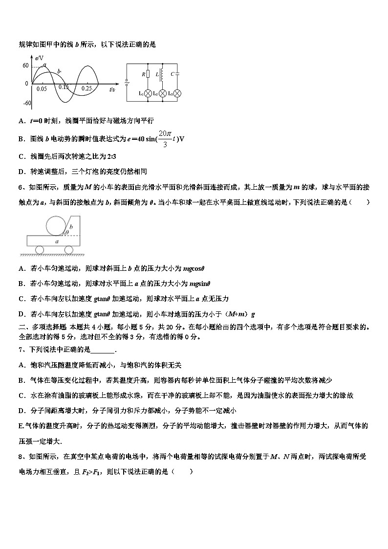 2026届六盘水市重点中学高三考前热身物理试卷含解析第3页