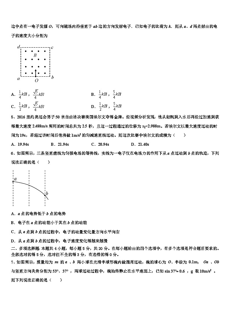 2026届临夏市重点中学高三最后一模物理试题含解析第2页