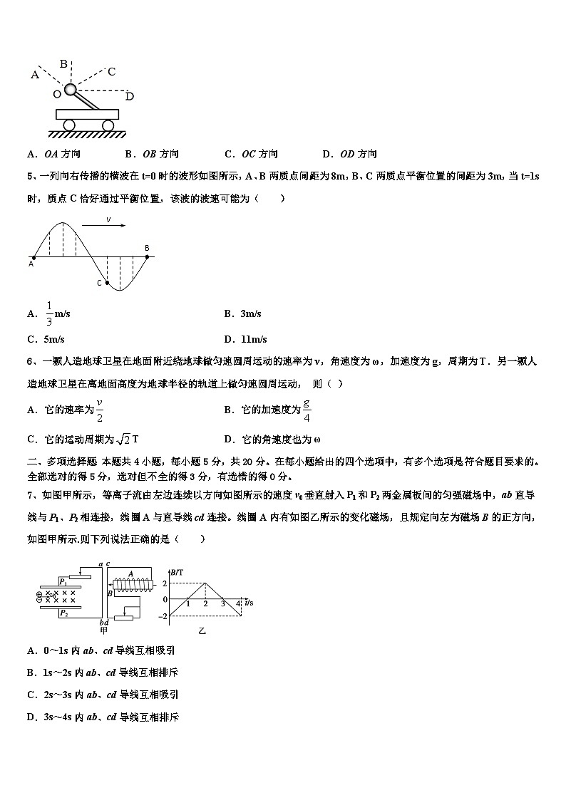 2026届辽宁省沈阳市回民中学高三下学期第五次调研考试物理试题含解析第2页