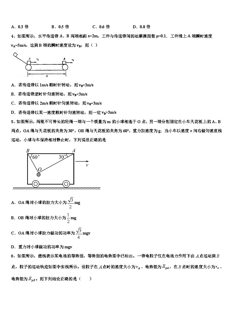 2026届辽宁省葫芦岛市高中名校高三冲刺模拟物理试卷含解析第2页