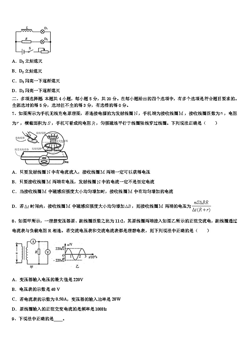 2026届辽宁省葫芦岛市第一高级中学高三下学期联考物理试题含解析第3页