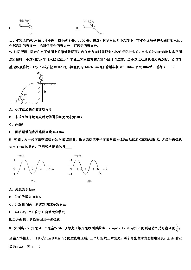 2026届内蒙古巴彦淖尔市杭锦后旗奋斗中学高三压轴卷物理试卷含解析第3页