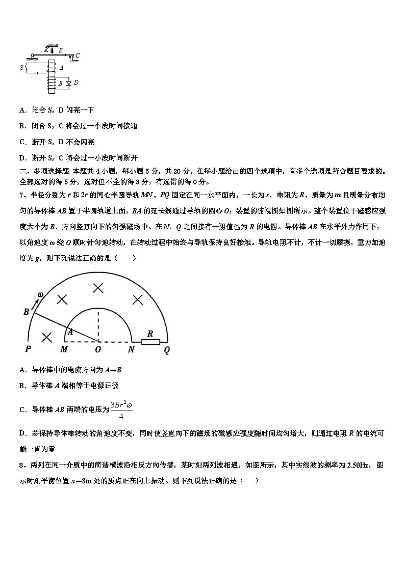 2026届辽宁省葫芦岛高三下学期第六次检测物理试卷含解析第3页