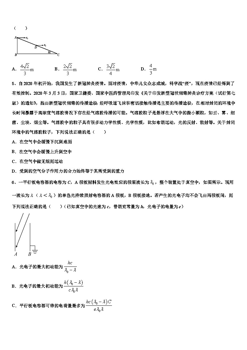 2026届辽宁省抚顺市第一中学高三下学期联考物理试题含解析第2页