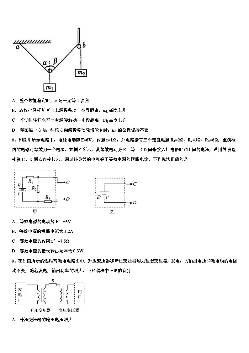 2026届辽宁省大连市大世界高级中学高三下学期一模考试物理试题含解析第3页