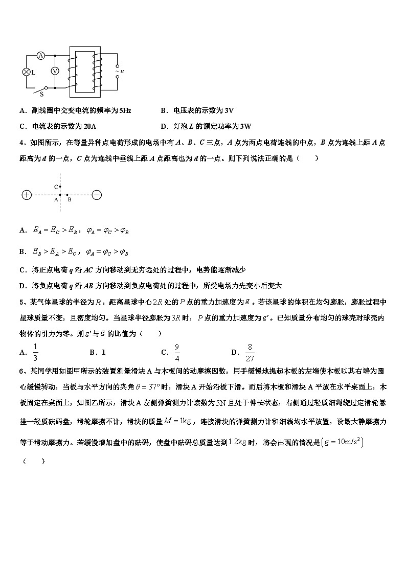 2026届内蒙古包头市第一机械制造有限公司第一中学高考物理倒计时模拟卷含解析第2页