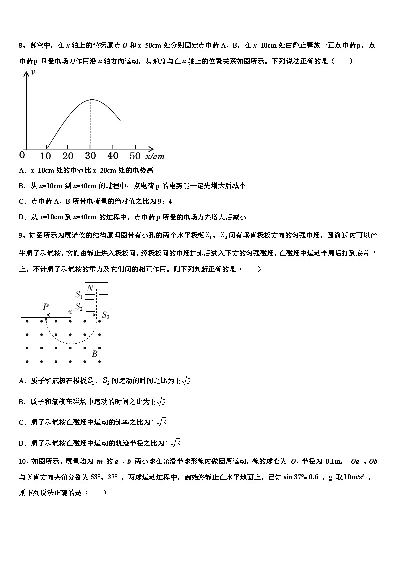 2026届内蒙古包头市重点中学高考物理三模试卷含解析第3页