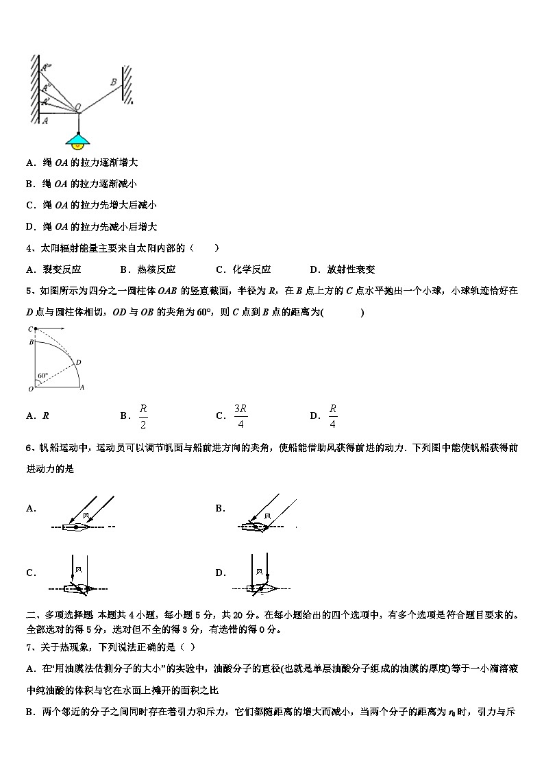 2026届内蒙古包头稀土高新区第二中学高考冲刺押题（最后一卷）物理试卷含解析第2页