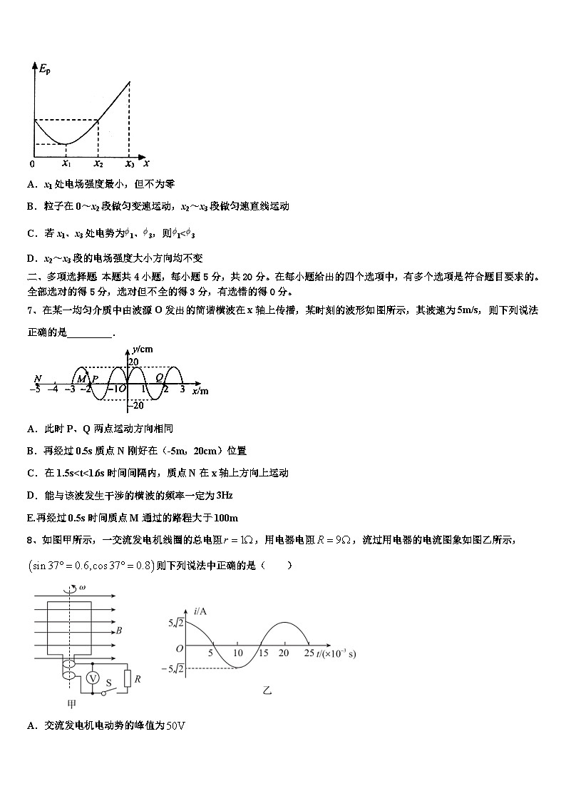 2026届内蒙古呼和浩特市第二中学高考物理四模试卷含解析第3页