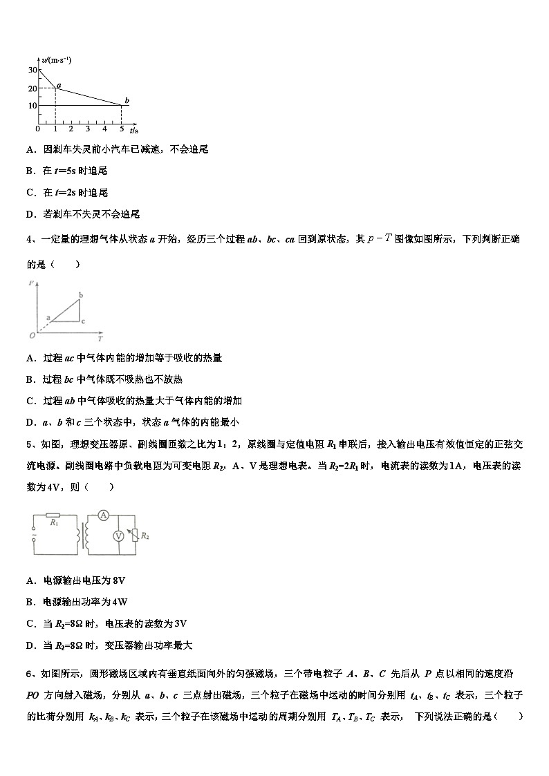 2026届内蒙古呼和浩特市开来中学高考冲刺物理模拟试题含解析第2页